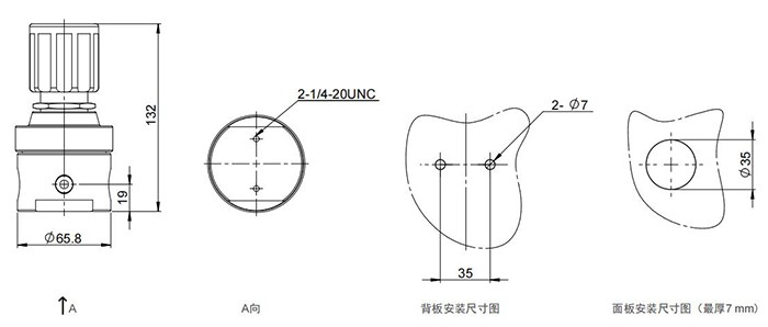 內螺紋背壓閥結構圖
